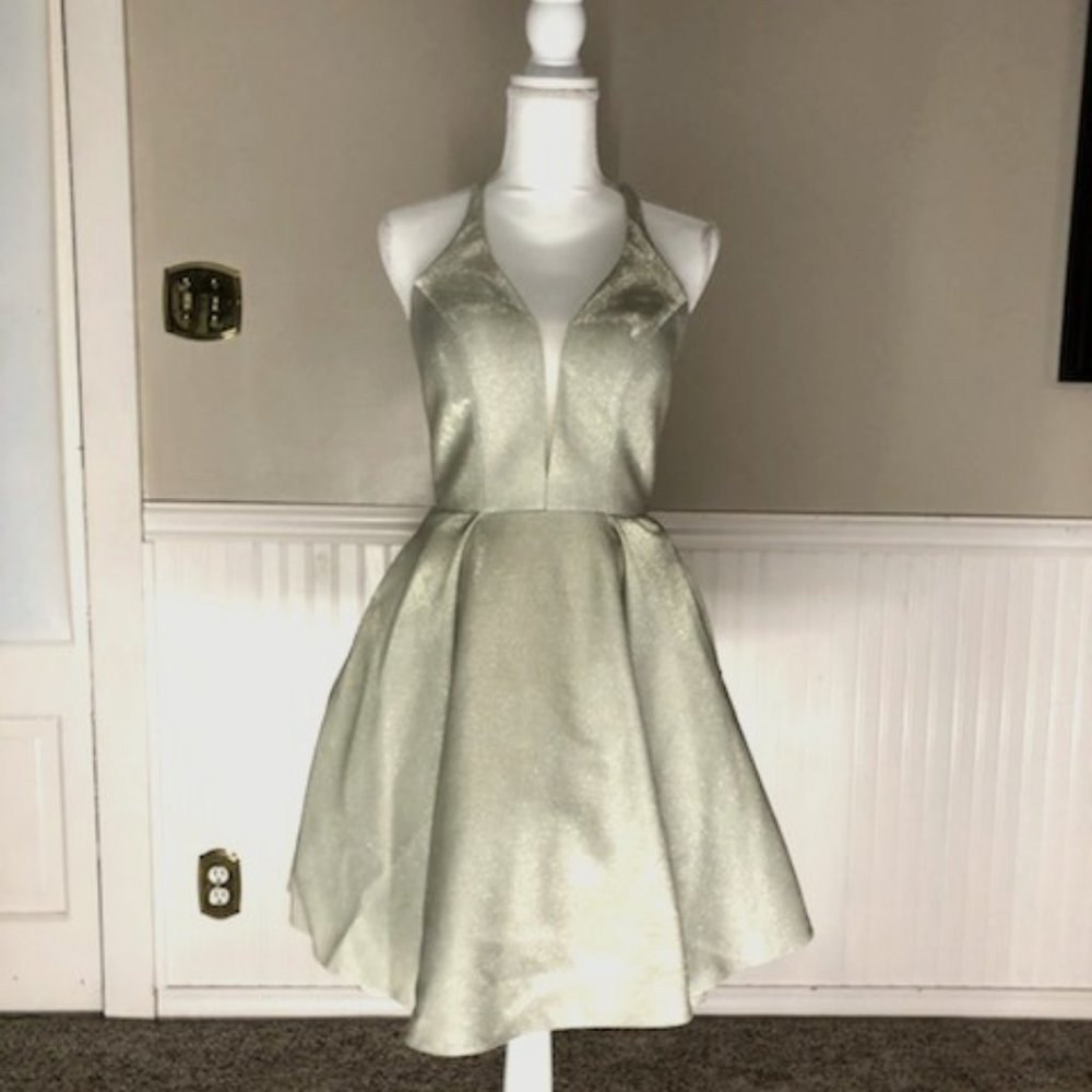 Size 2 Champagne colored dress by Jovani